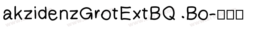 akzidenzGrotExtBQ Bo字体转换